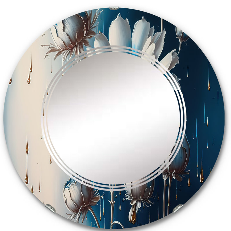 Miroir mural praisy bleu, 24 po x 24 po