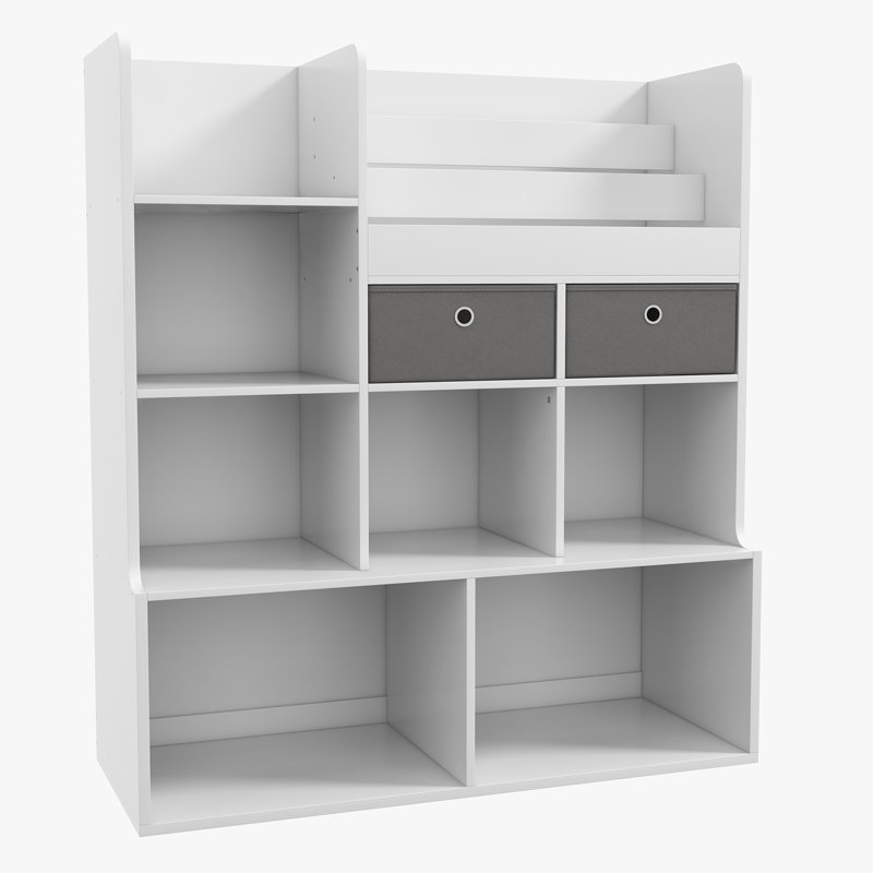 Large Kids Bookshelf With 7 Apartments Open Storage 