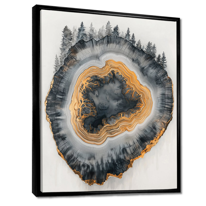 «Gethers Winter Forest Path Of The Crystal River V», art mural forêt, H 32 po x l 16 po, Reproduction avec cadre flottant