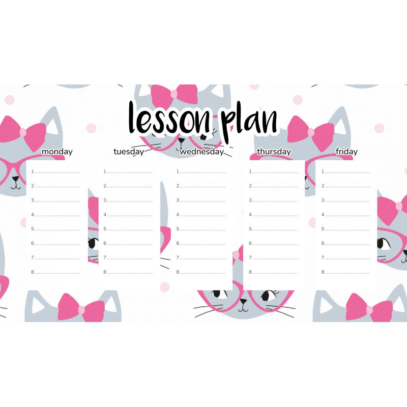 Magnetic Lesson Plan Cats in Glasses
