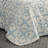 Eddie Bauer Eleonora Ivory/Blue Microfiber 3 Piece Quilt Set-2093378266