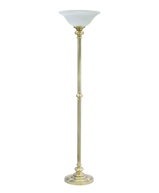 Lampe sur pied 68,75 po torchère sur pied Ashton, Laiton antique