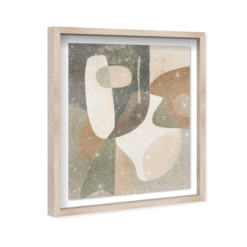 Dreamy Shape Pulse II Shadowbox Abstract Print by Oliver Gal, Black Frame, 16 x 20, 46.5"H x 37.5"W, Natural Oak Frame