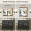 Modern & Contemporary Beveled Metal Framed Rectangular/Square Bathroom Vanity Mirrors with HD Tempered Glass-67756014-67756022-76330048