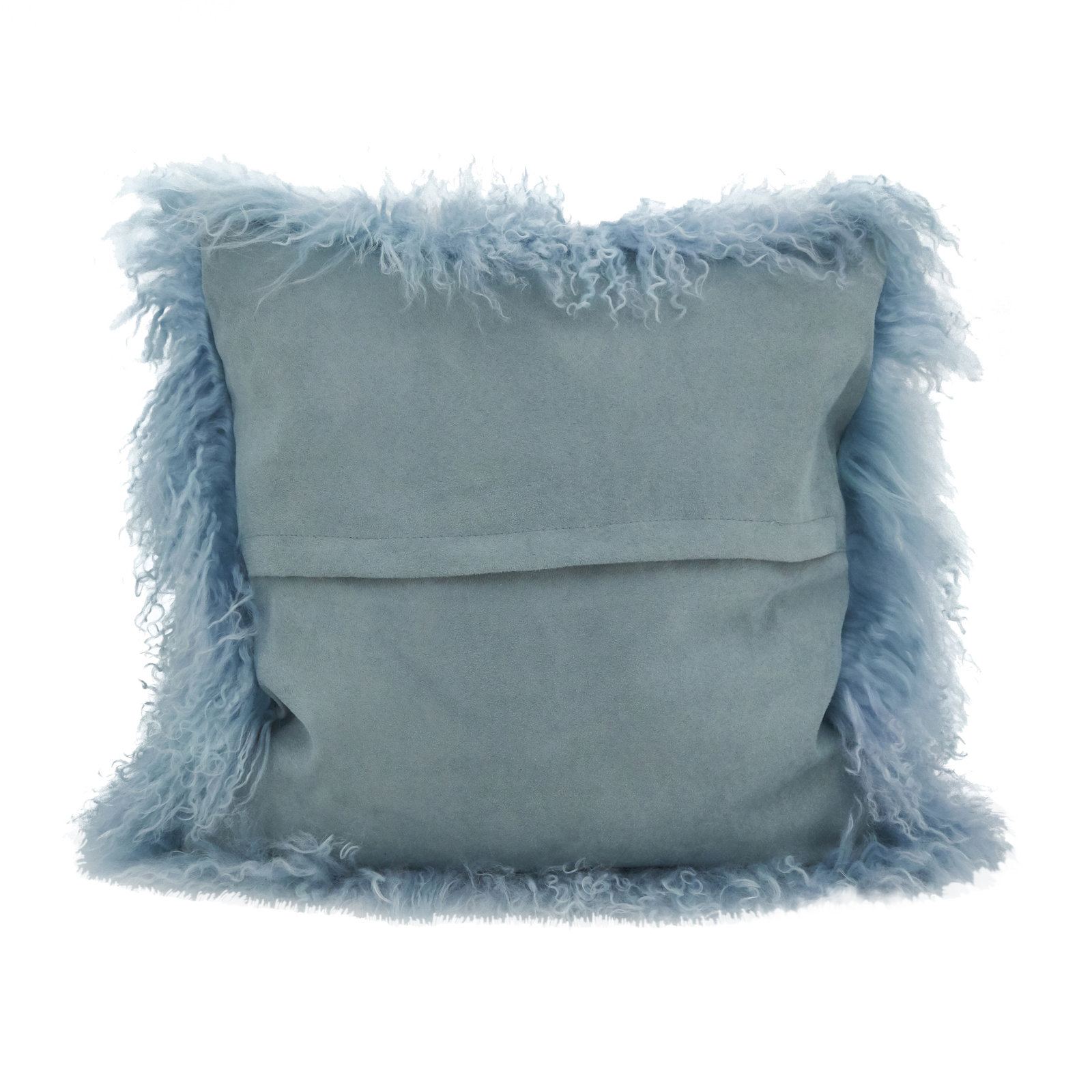 Iyana Wool Throw Pillow, Square 20", Ice Blue