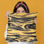 Plutus Yellow Galaxy Animal Faux Fur Luxury Throw Pillow Rectangular-86565477