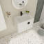 Meuble-lavabo de 28 po avec lavabo en céramique pour petite salle de bain-923779865