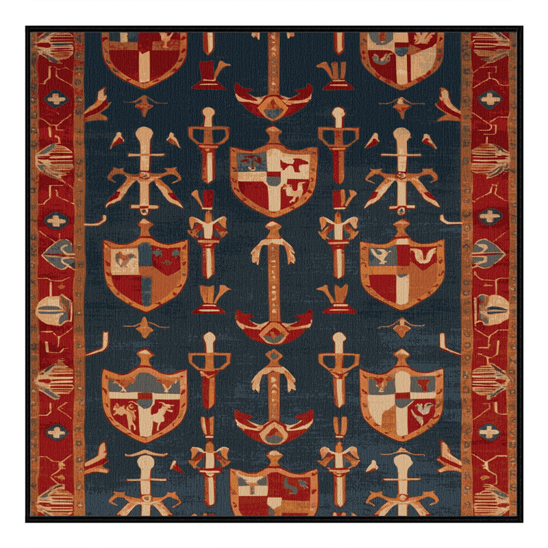 Tapis gris français lavable à la machine, Carré 4 pi