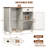41.7" Mini Fridge Cabinet Coffee Bar with Power Outlet & Goblet Holder