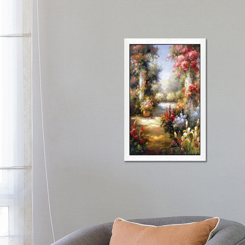 Memory Lane I by Charles Gaul - Print on Canvas, 66.04 cm H x 45.72 cm W, White Framed