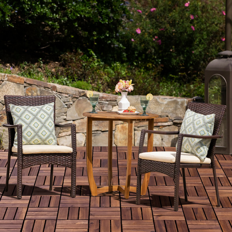 Carreau de terrasse en bois massif 12 "x 12", Brown