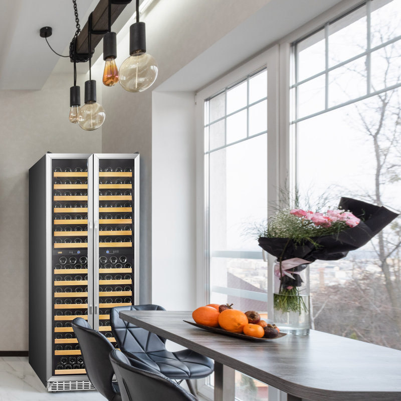 32'' 255 Bottle Dual Zone Freestanding/Built-In Wine Refrigerator