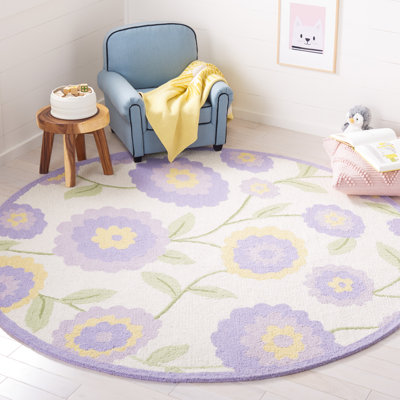 Tapis lavande / ivoire