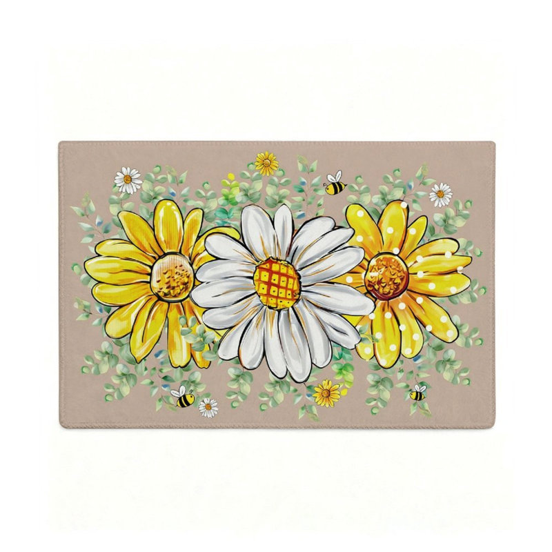 Tapis de tournesol floral 47 po x 31 po