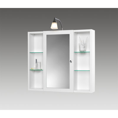 Hathaway 71.88mm W 77.98mm H Medicine Cabinet Mirror 7