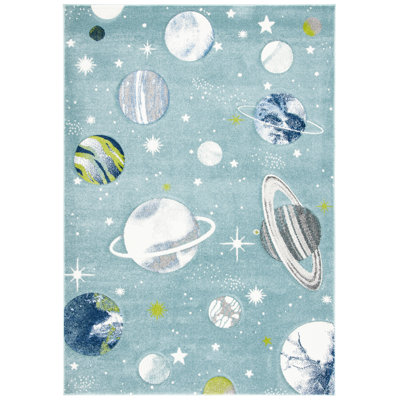 Higuera Teal/Ivory/Grey Area Rug