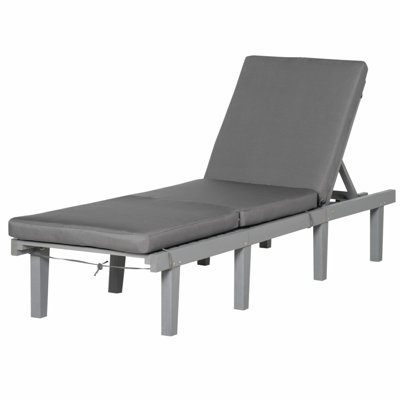 Chaise Lounge For Outdoor, Patio Chaise Lounge With Cushion, Modern Patio Chaise Lounge by Ivy Bronx