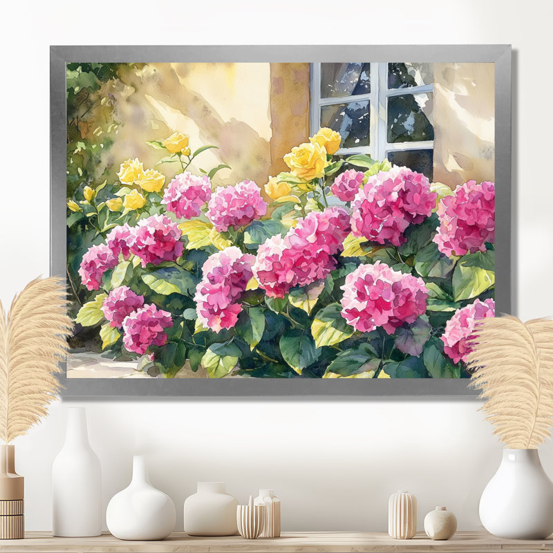 Isella - Floral Wall Art, Reproduction encadrée d'une seule photo, Argent argent, H 30 po x l 40 po