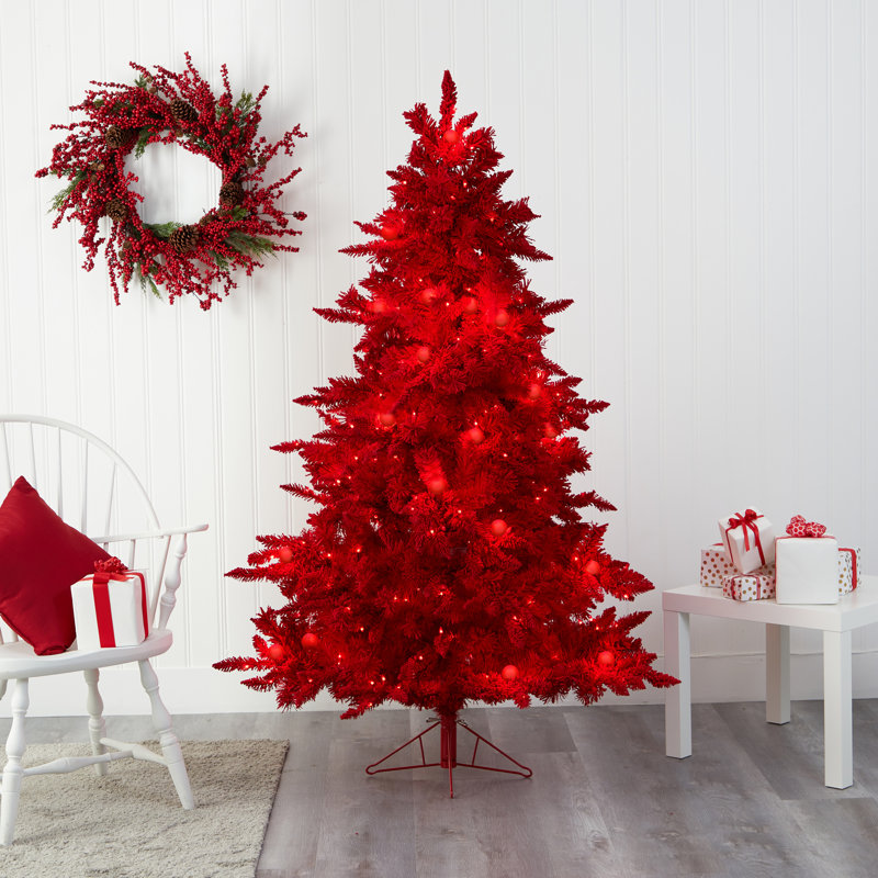 Lighted Artificial Christmas Tree, 6' H