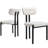 Extendable Dining Table Set With 4 Upholstered Chairs-1883541941