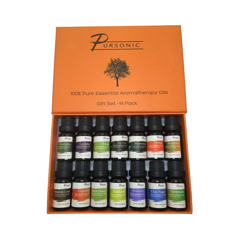 Pursonic 14-Pack Pure Essential Oil Aromatherapy Set