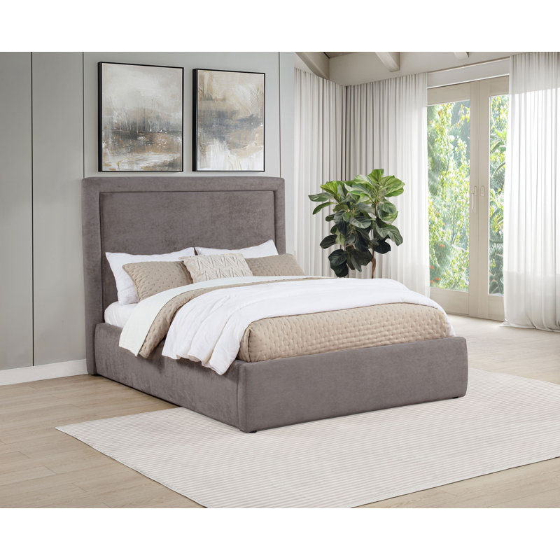Lit plateforme tapissier Lawson, Champignon, Double
