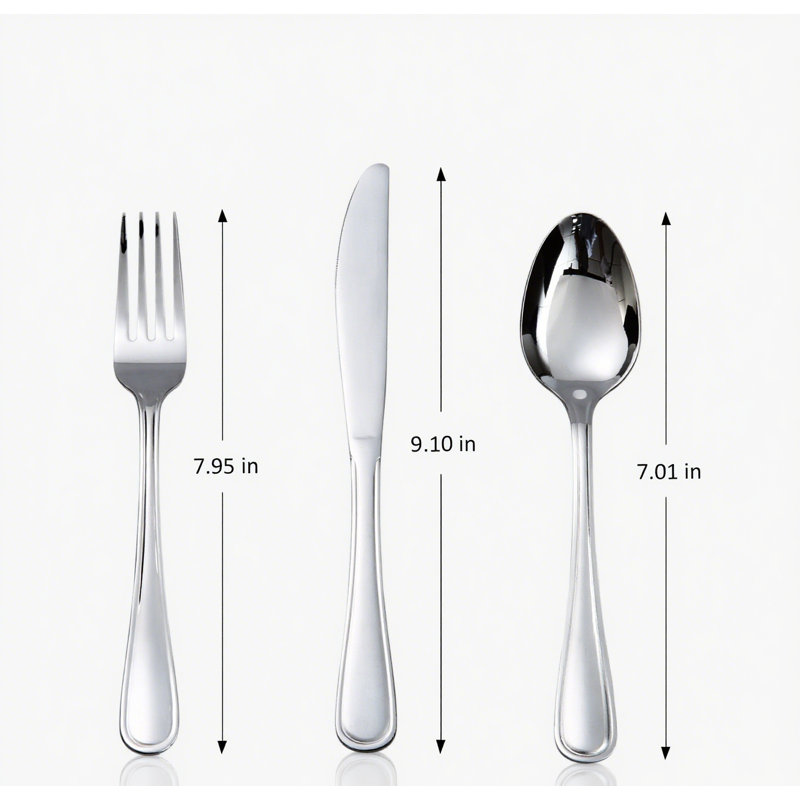  12 pièces Argenterie - Fourchette à dîner en acier inoxydable - Couverts élégants pour la maison, le restaurant, le mariage et les Fêtes