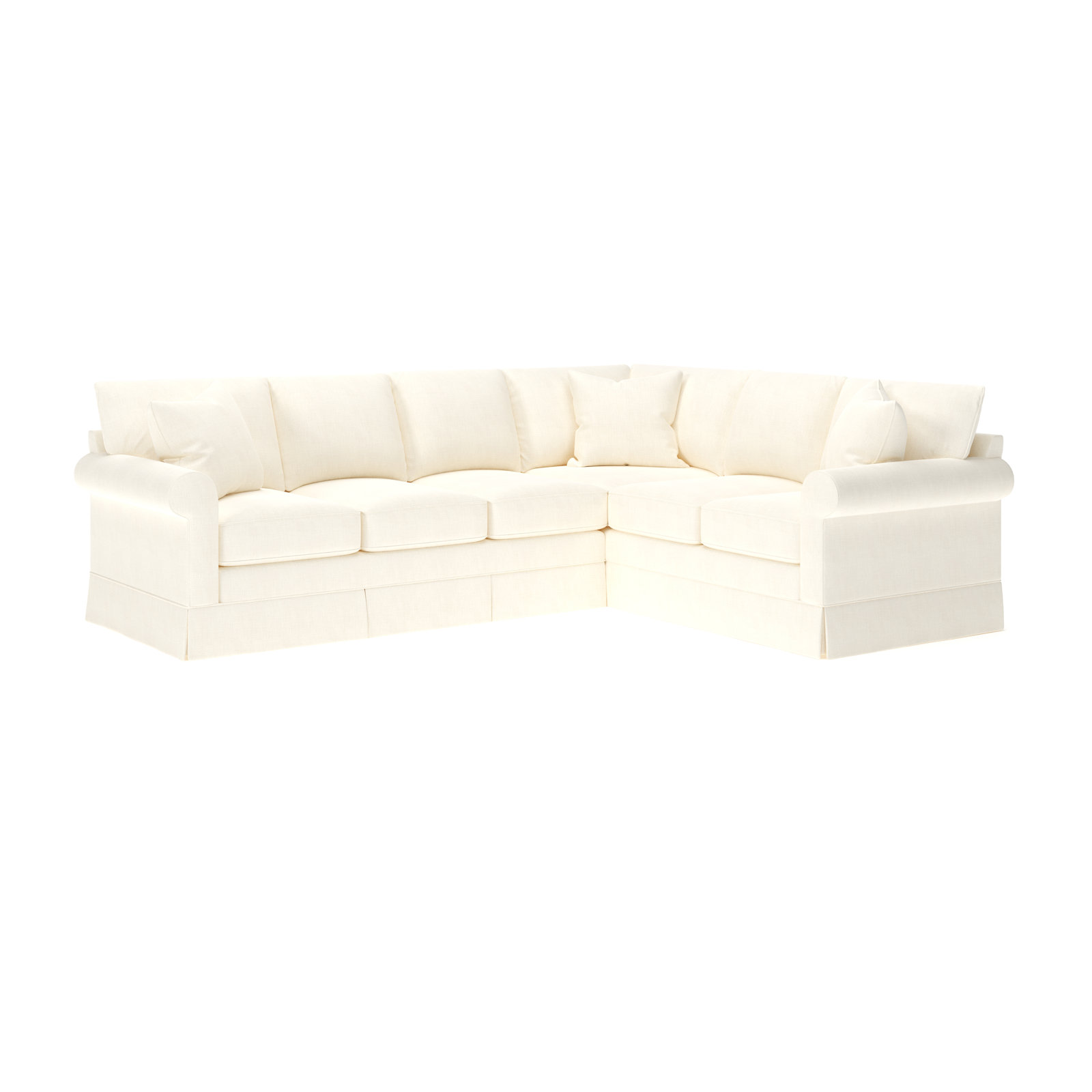 Friedman Sectional, Right Hand Facing, Conversation Pearl Basketweave