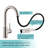 Brushed Nickel Sink Faucet With Pull Down , Classic Style Kitchen And Bathroom Faucet, Ceramic Filler Modern Single Handle Design