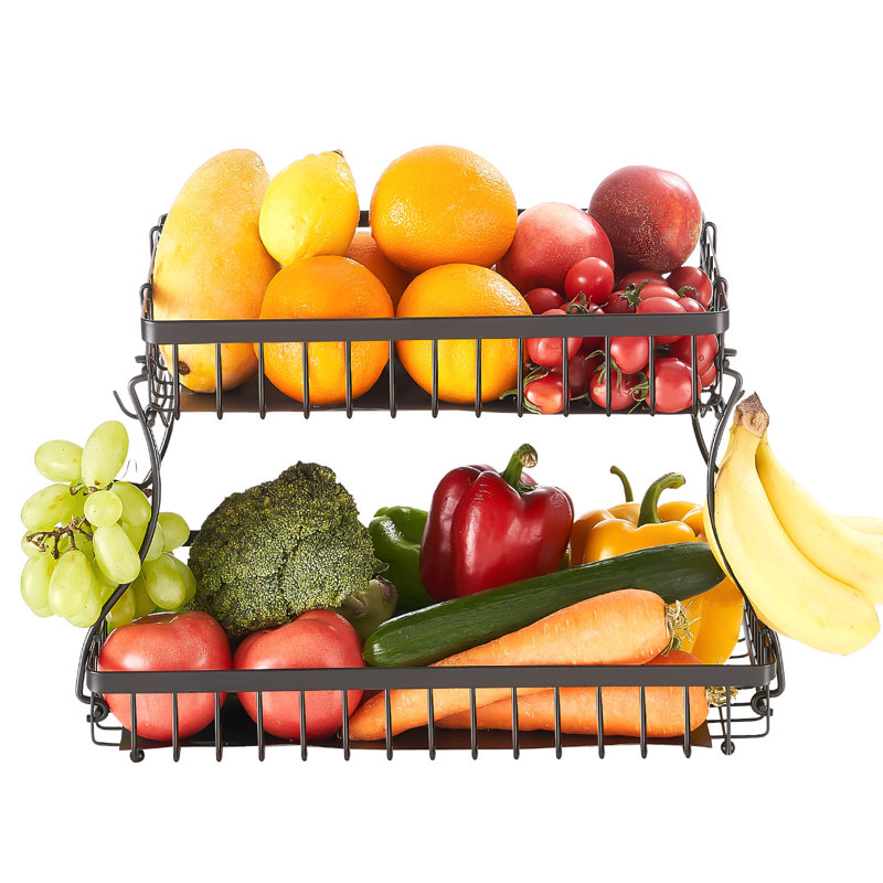 Support à 2 niveaux pour panier de fruits