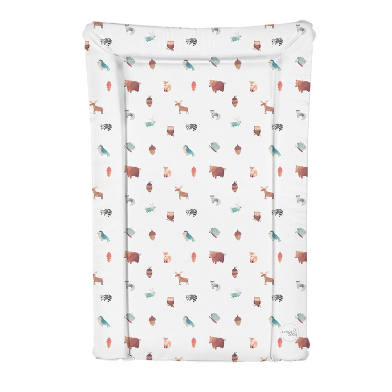 Deluxe Unisex Baby Waterproof Changing Mat with Raised Edges – Woodland Animals 46x73cm