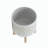 8" CHEVRON PLANTER W/ WOOD STAND, BEIGE
