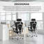 Chaise de travail ergonomique en cuir Ergohuman