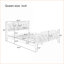 Structure de lit plateforme en bois de pin massif grand avec tête de lit en lin capitonné - aucun sommier nécessaire, blanc antique pour la chambre à coucher-913631892