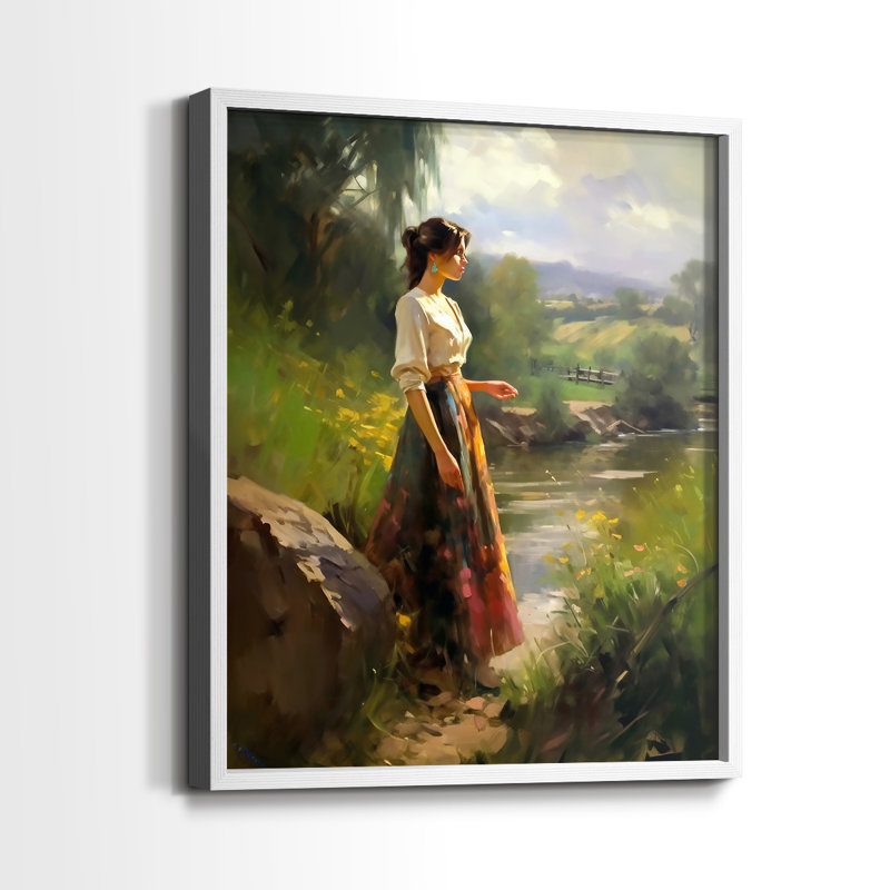 WOMEN Series CECI - reproduction encadrée de qualité supérieure - prête à être accrochée - aucun clou requis, Blanc