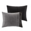 Édredon gris en fausse daim 7 pièces avec coussins décoratifs gris