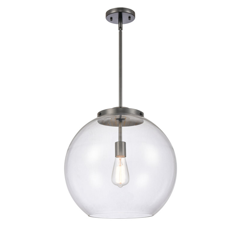 Luminaire sphère suspendu à 1 lumière Ralph, Noir mat