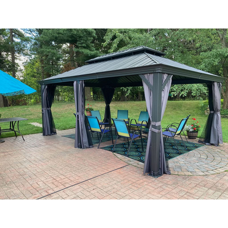 18 Ft. W X 12 Ft. D Aluminum Patio Gazebo