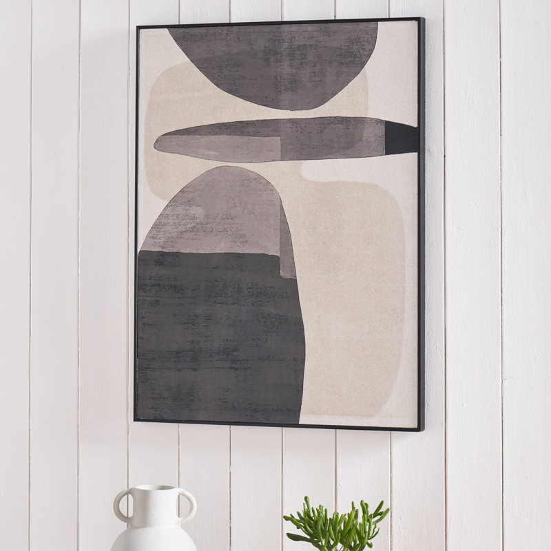 Natural And Black Canvas - Single Picture Frame Print on Canvas