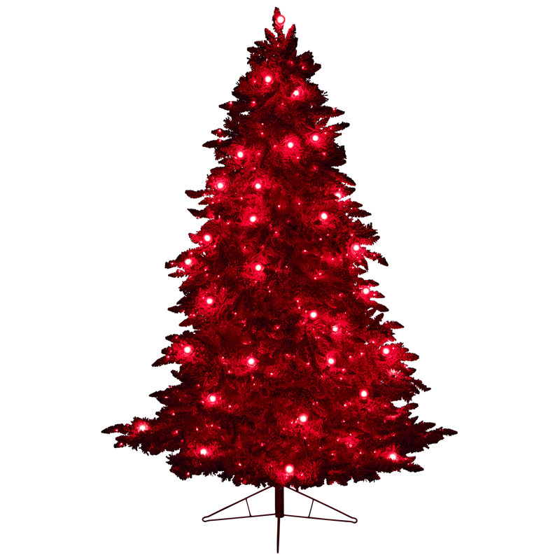 Lighted Artificial Christmas Tree, 8' H