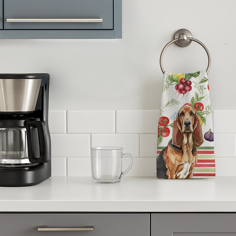 Serviette de cuisine en cuir, Liver/Tan Bloodhound