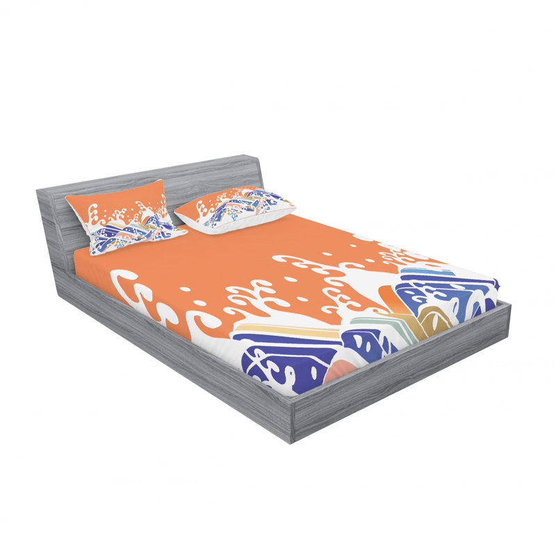 Microfiber Sheet Set, Queen Sheet Set with Fitted Sheet