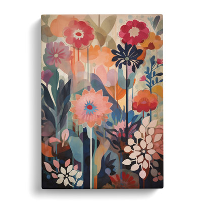 Erelina Flowers Orphism Style Vol.1 - Wrapped Canvas Print
