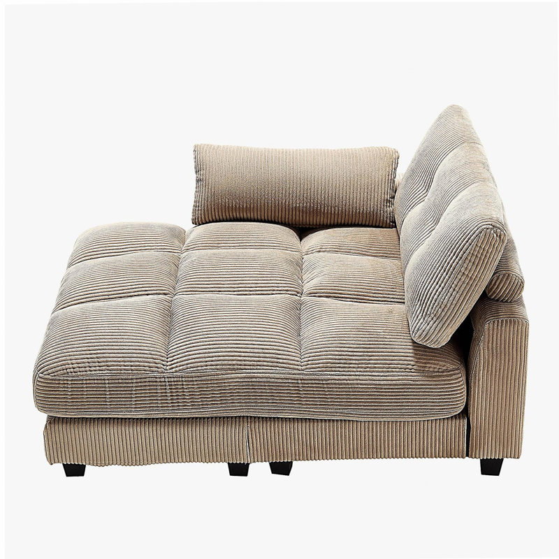 UNITED WE WIN sofa bed, extra-large lounger, comfortable cloud sofa, Khaki