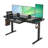 Tempered Glass Top Height Adjustable Standing Desk, Computer Desk with Drawer and USB Charge-1006698345-1008077176