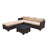 Hermann Wicker 5 - Person Modular Patio Conversation Set with Cushions-1941783250
