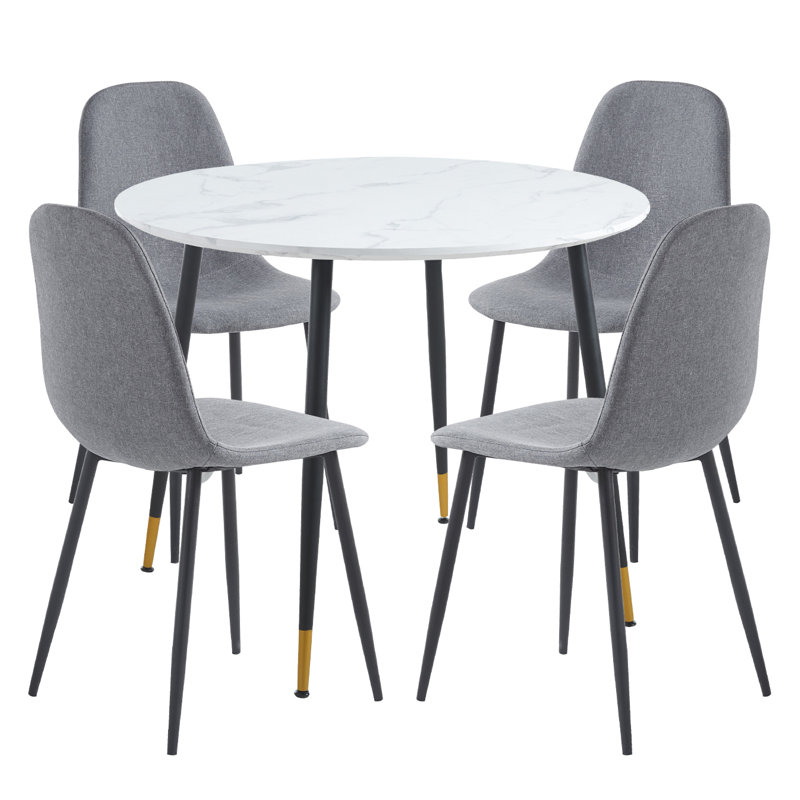 Antigua 4 - Person Dining Set, White