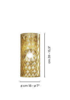 Armonia Wall Lamp 14 Fume' Rombi Matt Black Nickel E12 Ul, Amber Balloton, Matte Black Nickel