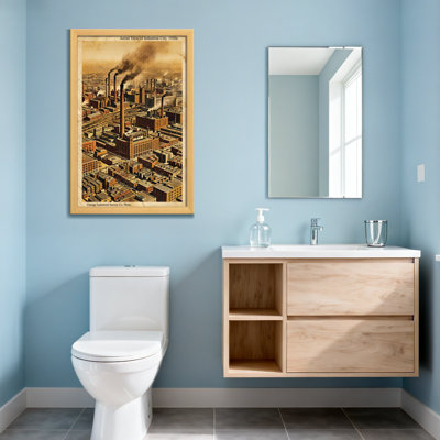 Vue aérienne de paysages industriels et de paysages urbains des années 30