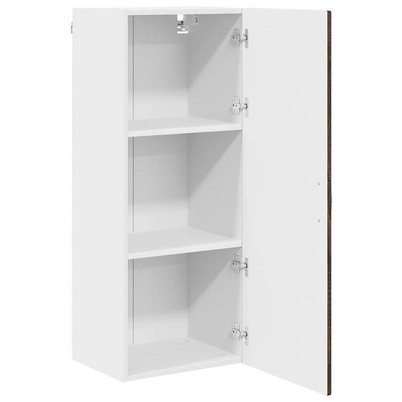 Vidaxl Kitchen Wall Cabinet White 40 X 31 X 100 Cm Engineered Wood, Brown Oak, 100cm H x 40cm W x 31cm D